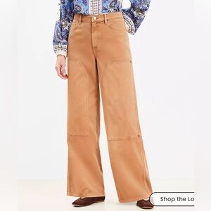 Loft wide-leg twill carpenter pants